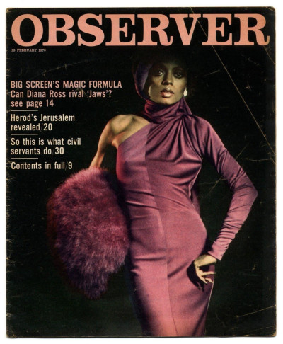 Observer Magazine 29 February 1976 Diana Ross David Bowie Herod's jerusalem