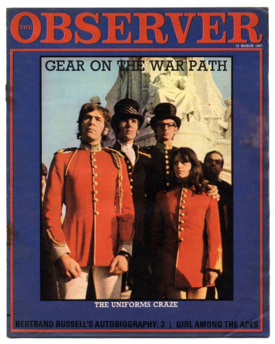 Observer Magazine 12 March 1967 Unifiorms Fashion Bertrand Russell Jane Goodall