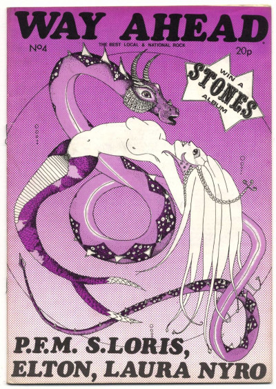Way Ahead Magazine No 4 May 1976 Rolling Stones PFM Elton John ELP Gentle Giant UFO Laura Nyro