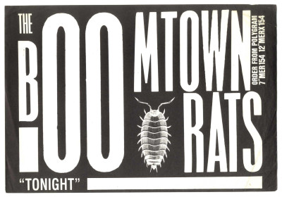 BOOMTOWN RATS Tonight Rare Shop Promo Poster Size 30x21cm