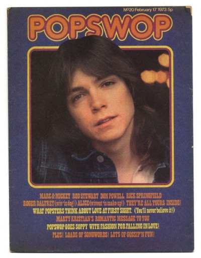 Popswop Magazine No 17 February 6 1973 T Rex Alice Cooper Slade Rod Roger Daltrey