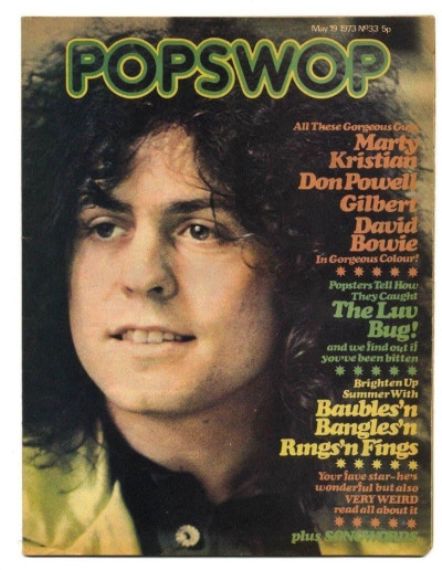 Popswop Magazine No 33 May 19 1973 David Bowie Marc Bolan Slade Wings Sweet