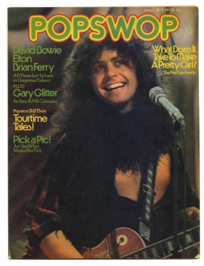 Popswop Magazine No 35 June 2 1973 David Bowie Marc Bolan Bryan Ferry Free Sweet