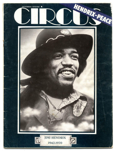 Circus Magazine December 1970 Jimi Hendrix Led Zeppelin Iggy Pop/Stooges Isle of Wight Fest