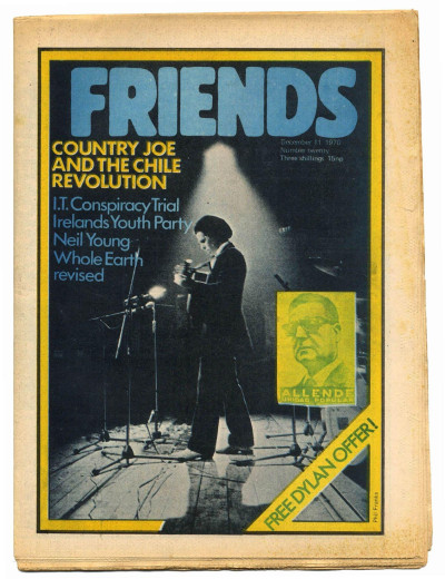 Frendz/Friends Magazine/Newspaper No 20 December 11 1970 Hawkwind Country Joe Neil Young Yippies