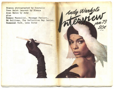 Andy Warhol's Interview No 29 January 1973 Hannah Wilke Romano Mussolini Kinks Bianca Jagger Mr Fish