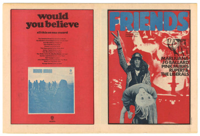 Frendz/Friends Magazine/Newspaper No 17 October 30 1970 JG Ballard Pink Fairies Marijuana