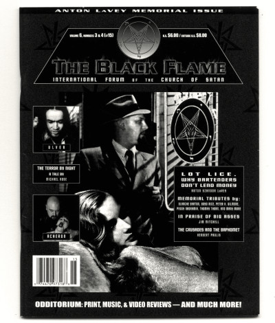 BLACK FLAME Magazine includes Anton LaVey Memorial Issue International Forum of the Church of Satan