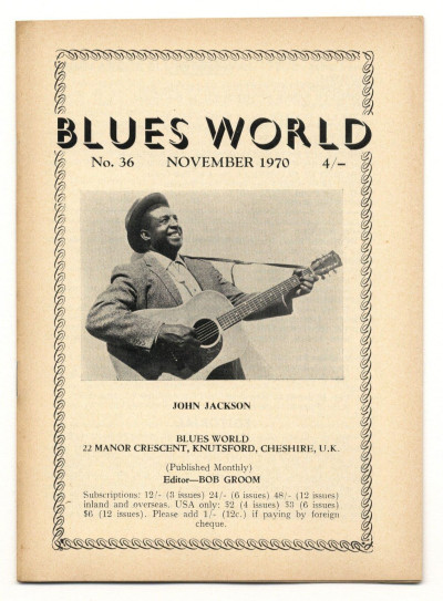 Blues World Magazine No 36 November 1970 Homesick James John Lee Hooker Blind Lemon White Blues