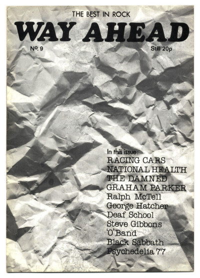 Way Ahead Magazine No 9 October 1977 The Damned Deaf School Graham Parker Black Sabbath Pink Floyd