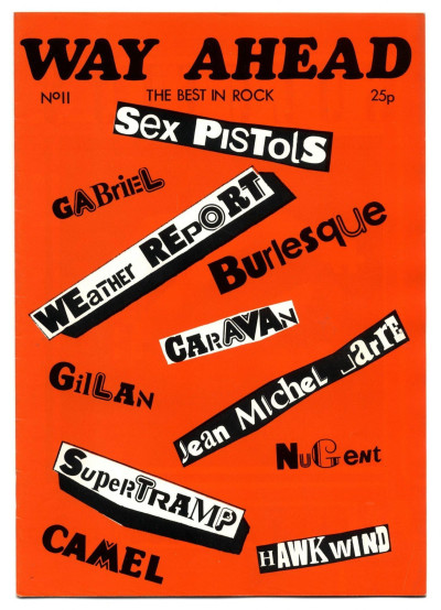 Way Ahead Magazine No 11 November 1977 Sex Pistols Hawkwind Caravan Ted Nugent Jean Michel Jarre