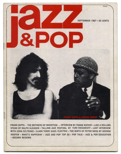 Jazz & Pop Magazine September 1967 Frank Zappa Archie Shepp John Coltrane Clark Terry Peter Nero