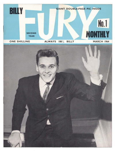 Billy Fury Monthly Magazine issue No 1 March 1964 Early UK Music mag
