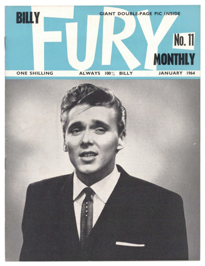 Billy Fury Monthly Magazine issue No 11 January 1964 Early UK Music mag