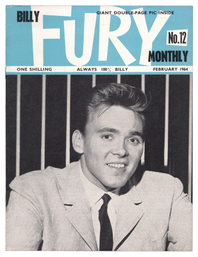Billy Fury Monthly Magazine issue No 12 February 1964 Early UK Music mag