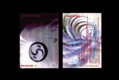 Blue Room  X Dream Dino Psarus Xavier London rave flyer 1998 Goa Trance