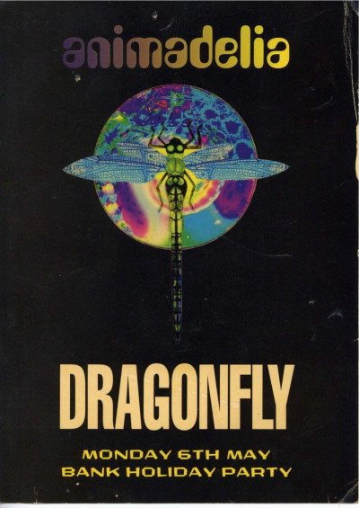 Dragonfly Animaledia Brighton Dance Techno Trance Flyer Serge Dino The Zap
