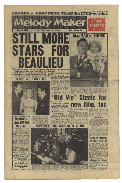 Melody Maker May 28, 1960 Bath Jazz Festival Anthony Newley Baulieu Gene Krupa Alan Elsdon