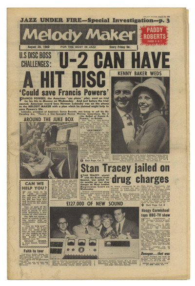Melody Maker August 20, 1960 Paddy Roberts Leroy Ostransky Stan Tracy jailed