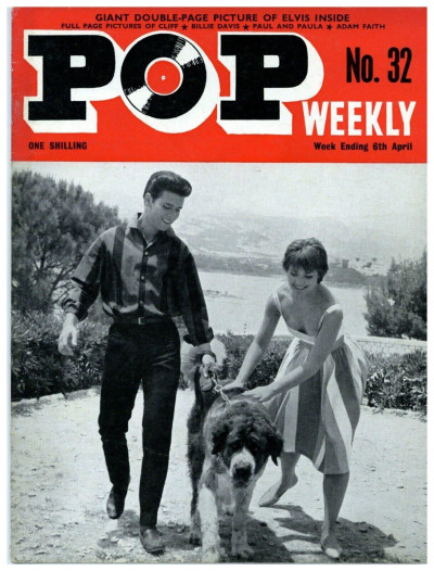 Pop Weekly Magazine No 32 6 April 1963 Cliff Richard Adam Faith Elvis Presley