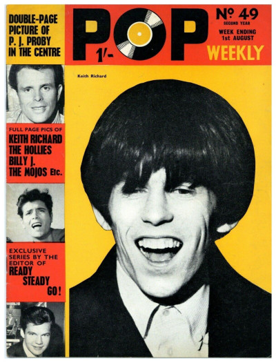 Pop Weekly Magazine No 49 1 August 1964 Keith Richards PJ Proby The Mojos