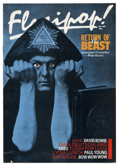 Flexipop Magazine No. 666 (1983) Aleister Crowley yellowDavid Bowie Xmal Deutschland Furyo Yello Abbo Flesh for Lulu Lydia Lunch Paul Young Kim Wilde Bow Wow Wow