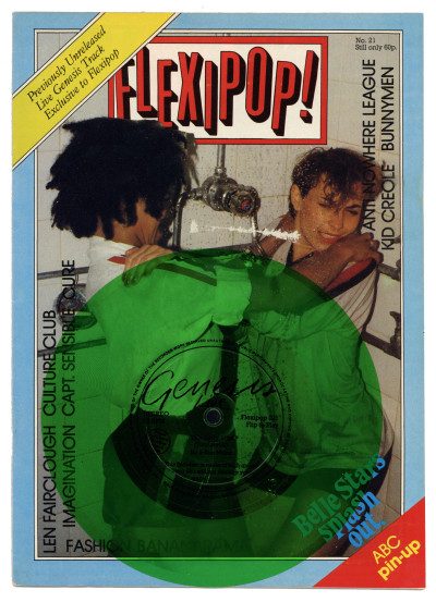 Flexipop Magazine No 21 with Genesis flexi disc + Len Fairclough Culture Club Imagination Captain Sensible Fashion Bananarama Anti-Nowhere League Echo & the Bunnymen