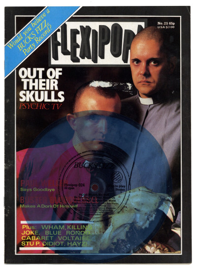 Flexipop Magazine No 25 fair with Bucks Fizz flexi disc + Psychic TV Bauhaus Paul Weller The Jam Tears For Fears Killing Joke Wham boy George