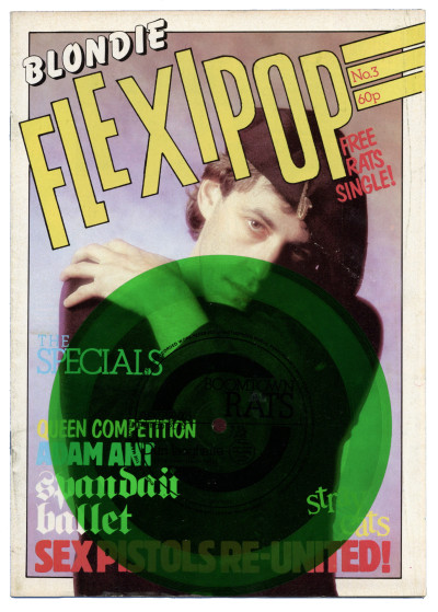 Flexipop Magazine No 3  with Boomtown Rats Flexi Blondie The Specials Iron Maiden Stray Cats Sex Pistols Queen Bow Wow Wow Spandau Ballet
