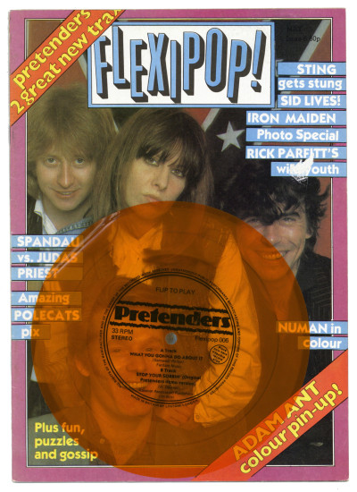 Flexipop Magazine No 6 with Petenders flexi Sting Maiden Sid Vicious Status Quo Duran Duran the Damned Iron Maiden Gary Numan Adam Ant