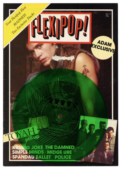 Flexipop Magazine No 19 with Madness flexidisc the Damned Virgin Prunes Killing Joke Simple Minds Depeche Mode Midge Ure Adam Ant Yazoo