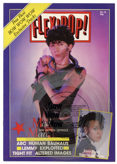 Flexipop Magazine No 18 with Bow Wow Wow flexidisc + Lemmy Motorhead Marc Almond Gary Numan Bauhaus Exploited ABC Fun Boy Three Altered Images Kim Wilde
