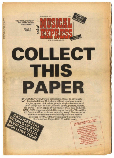 NME Magazine 3 September 1977 The Clash Jonathan Richman Reading Rock Festival