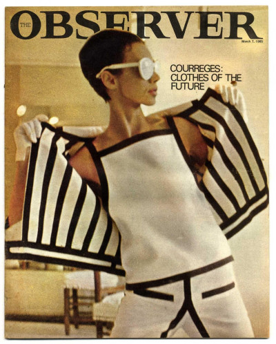 Observer Magazine 7 March 1965 Courreges "Space Age" clothes Iceland's new volcanic island, Surtsey