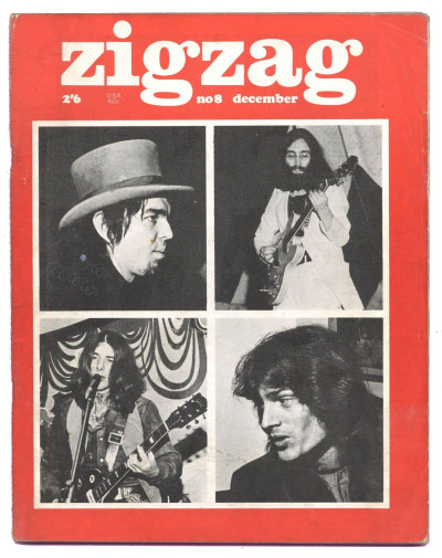 Zigzag Magazine No 8 December John Lennon Jethro Tull Neil Young Mott Skin Alley