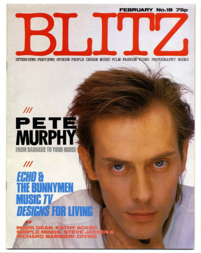 Blitz Magazine No 18 February 1985 Pete Murphy/Bauhaus Echo and the Bunnymen Simple Minds Divine