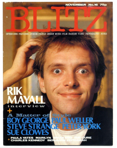 Blitz Magazine No 16 November 1984 Rik Mayall Boy George Paul Weller Brian Eno The Cure Paula Yates