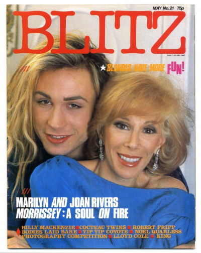 Blitz Magazine No 21 May 1985 Morrissey Robert fripp Cocteau Twins Lloyd Cole Joan Rivers Marilyn