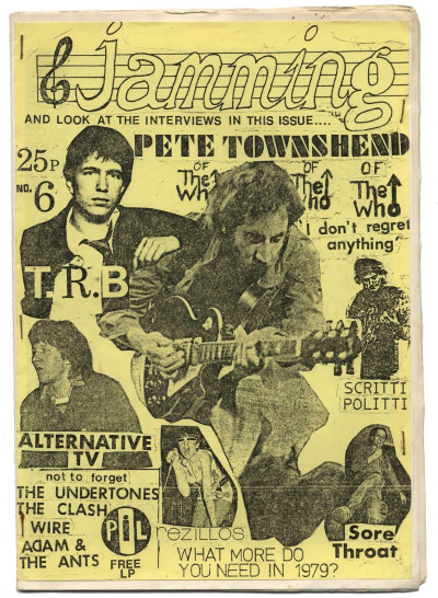 Jamming Magazine Fanzine/zine No 6, 1979 Pete Townshend Sore throat Scritti Politti Alternative TV