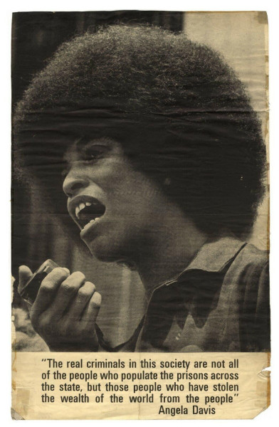 Angela Davis 1969 political activist Black Panthers counterculture poster Agit Prop