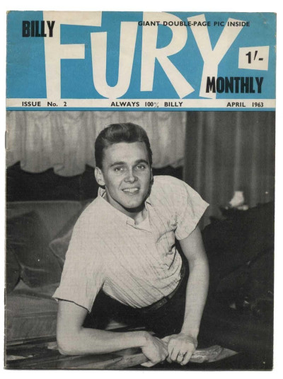 Billy Fury Monthly Magazine issue No 2 April 1963 Early UK Music mag