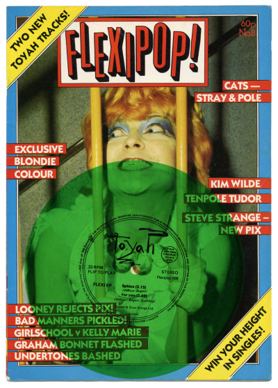 Flexipop Magazine No 8 with Toyah Flexidisc Cockney Rejects Steve Strange Tenpole Blondie Motorhead Kim Wilde Girlschool Undertones