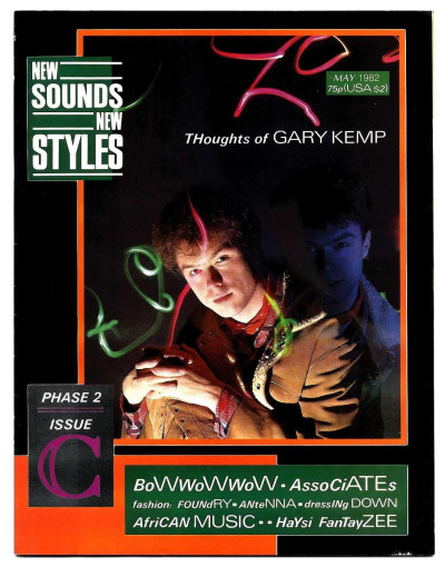 New Sounds New Styles Magazine May 1982 Spandau Ballet Bow wow wow Vangelis Associates Pigbag