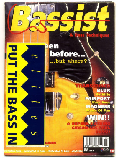 Bassist Magazine Vol 1 No 8 Jun 1995 Dave Pegg Fairport Convention + Sticker