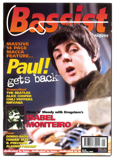 Bassist Magazine January 1996 Paul McCartney Nirvana Alice Cooper Isabel Monteiro