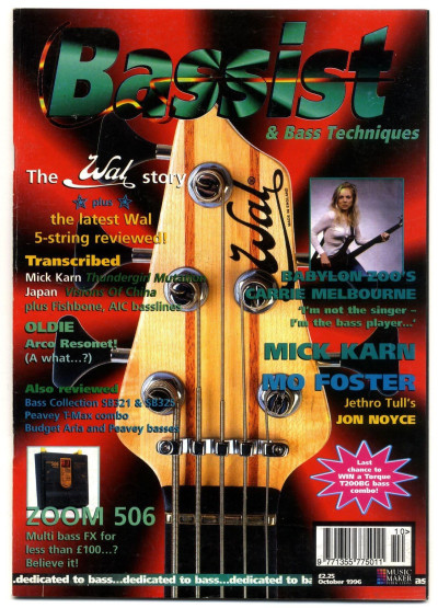 Bassist Magazine October 1996 Japan Mick Karn Mo Foster Jethro Tull Jon Noyce