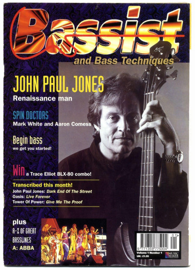 Bassist Magazine Vol 1 No 1 Nov 1994 John Paul Jones Led Zeppelin Oasis ABBA Tower of Power
