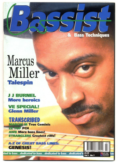 Bassist Magazine Vol 1 No 7 1995 May Marcus Miller Stranglers ZZ Top Genesis Average White Band