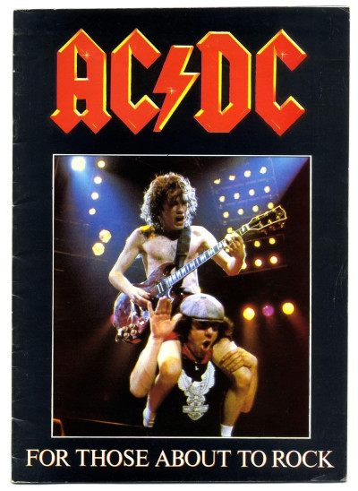AC/DC For those about to rock UK concert tour Programme 1982