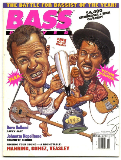 Bass Player Magazine November 1993 Flea Victor Wooten Dave Holland Johnette Napolitano